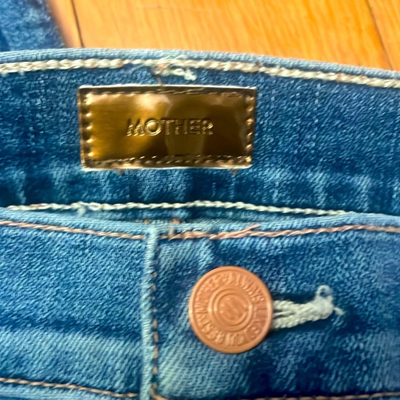 Mother The Insider Crop Step Chew Wash Dancing On Coals 32 distressed raw hem - Picture 6 of 8